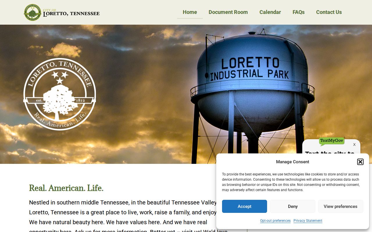 Loretto city website payment links for Loretto warrant record questions