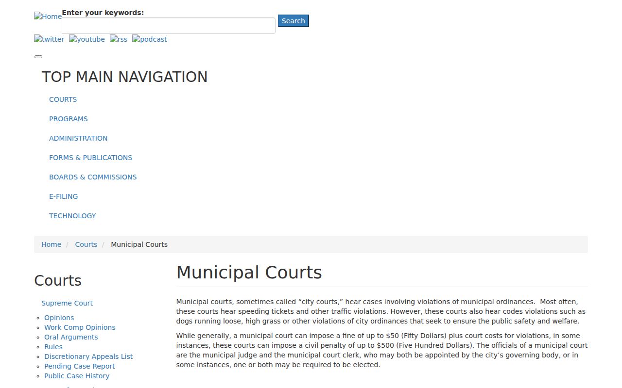 Tennessee municipal court information for Lawrence County warrant routing