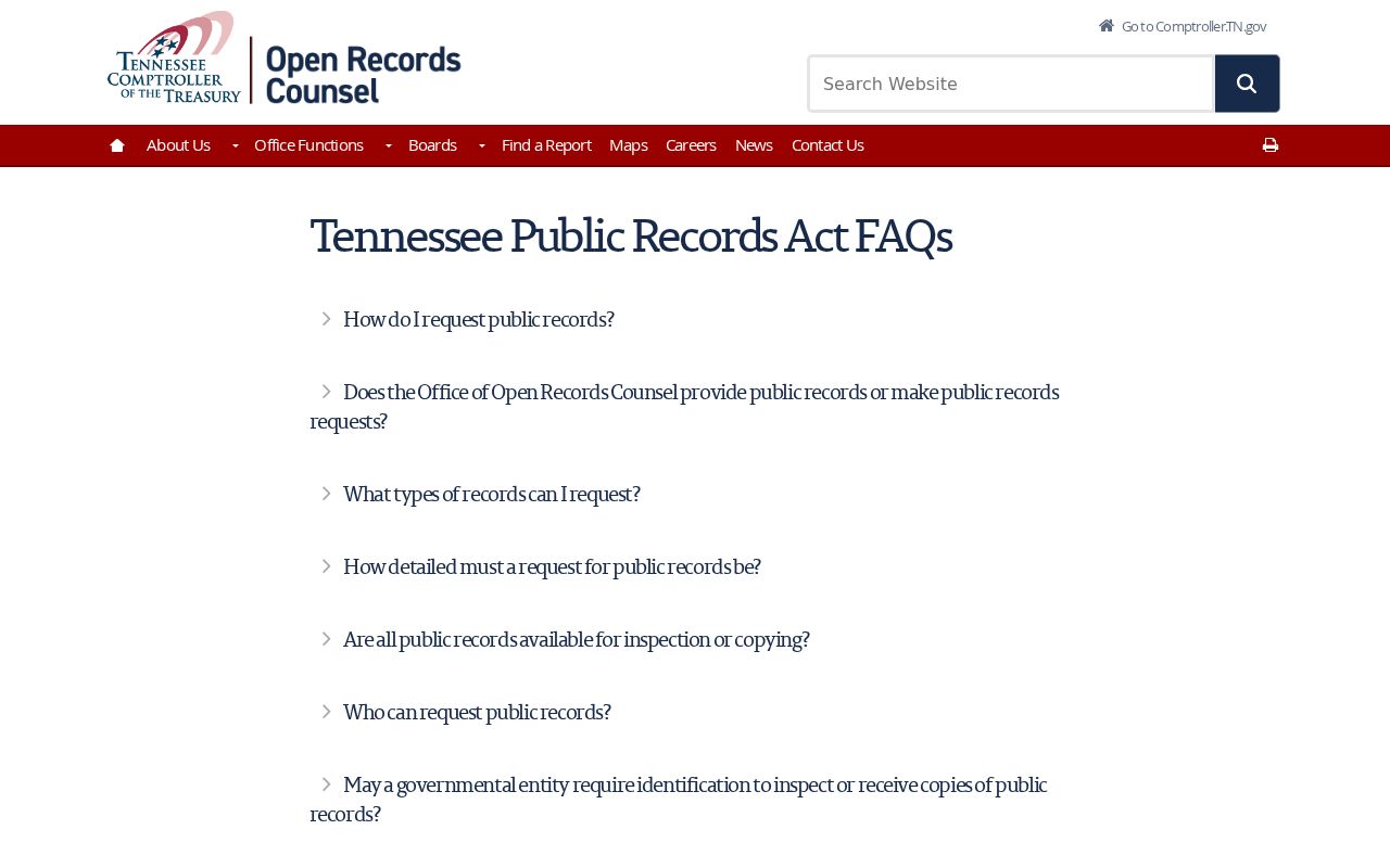 Tennessee public-record guidance for Lawrence County warrant record requests